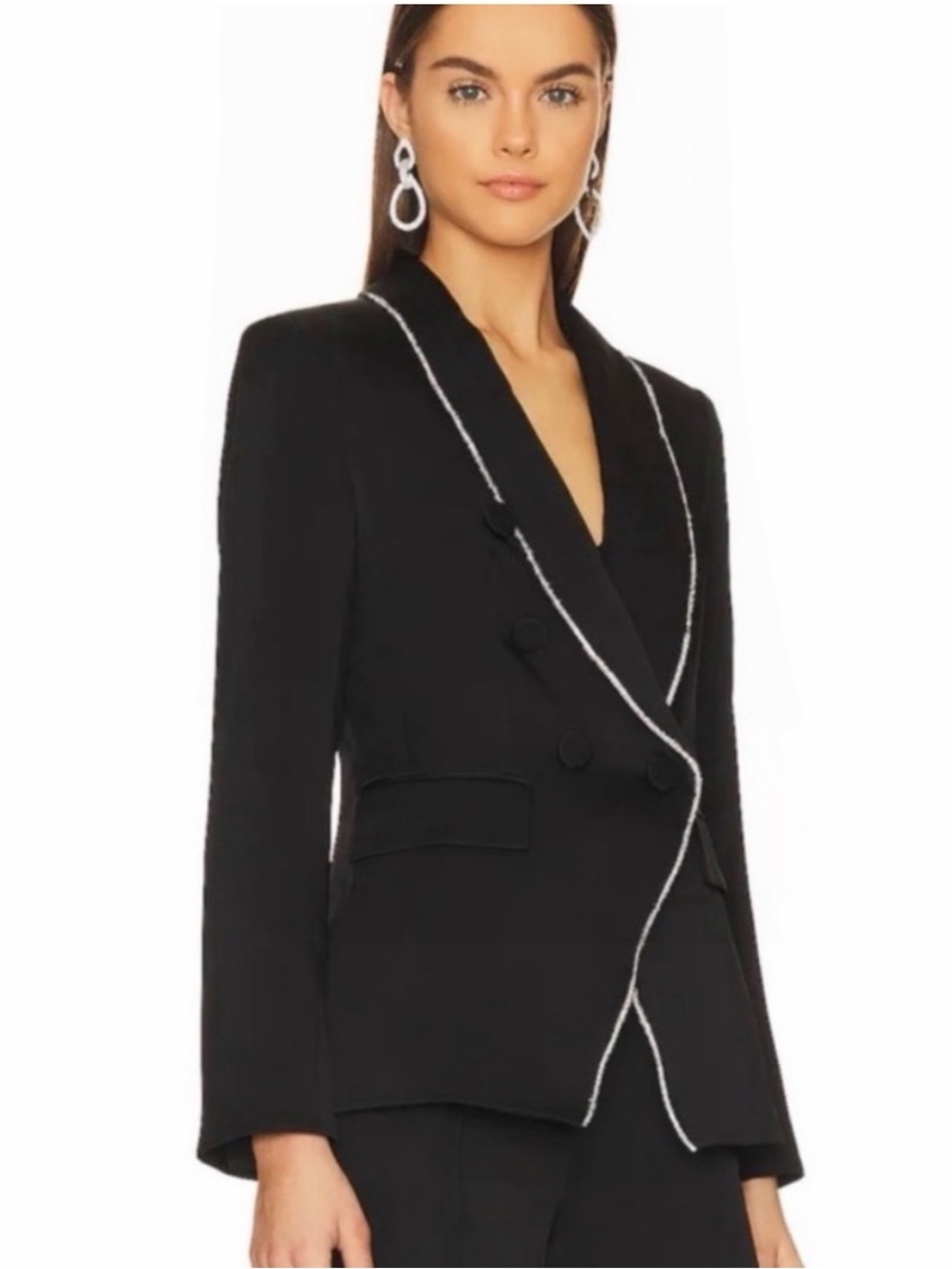 NWOT - Veronica Beard Jagger Dickey Blazer with Crystal Trim - Picture 3 of 14